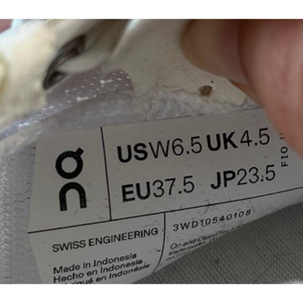 On Cloud 6 Coast White Glacier Lightweight Breathable Zero Gravity Womens US 6.5 - Picture 7 of 9